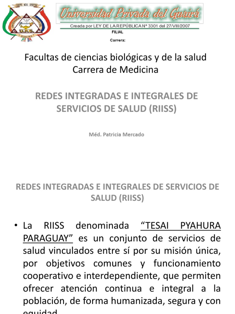 Redes Integradas de Servicios de Salud | PDF | Hospital | Cuidado de la ...