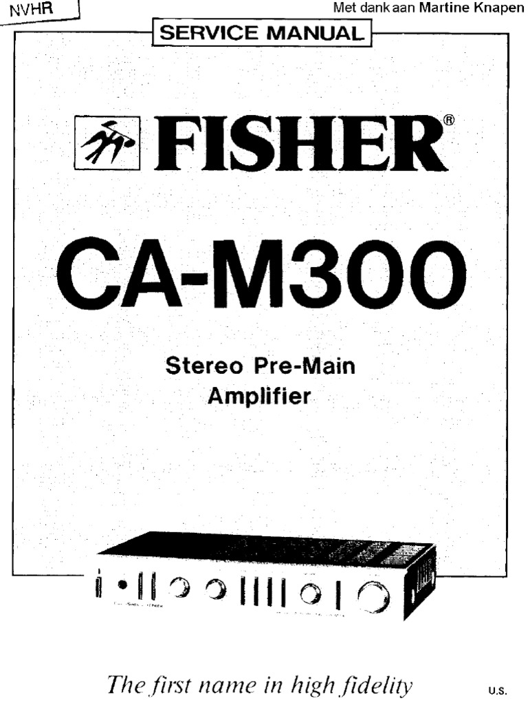 Fisher CAm300 Stereo PreMain Amplifier SM PDF