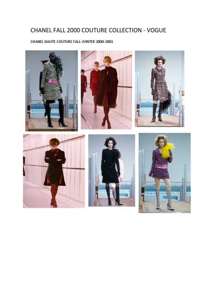 Chanel Fall 2000 Couture Collection, PDF, Cuero
