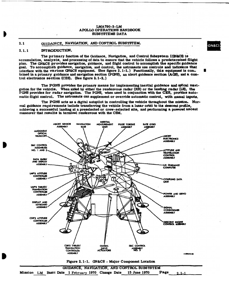 Apollo GN&CS Overview and Functions | PDF | Inertial Navigation System ...