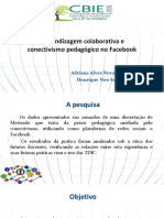 Aprendizagem Colaborativa e Conectivismo Pedagógico No Facebook