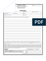 Lined Contractor Proposal Template