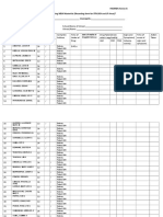 ' HSCMDA-Annex G HSCMDA Service Delivery Event Following MDA Masterlist (Recording Form For STH, SCH and LF Areas)