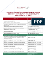 CalendarioAcademicoLicDerFinPub 2019 2 PDF