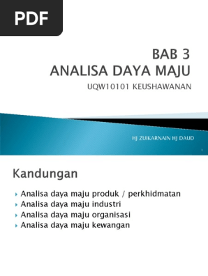Analisis Daya Maju Pdf