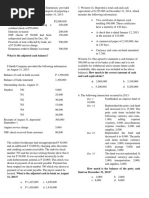 Bank Recon and Cash and Cash Equivalent and PCF FA Problems