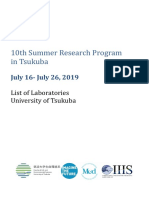 10th Summer Research Program in Tsukuba