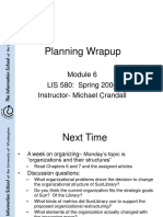 Planning Wrapup: LIS 580: Spring 2006 Instructor-Michael Crandall