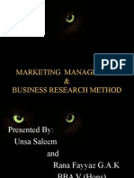 Marketing Management & Business Research Method