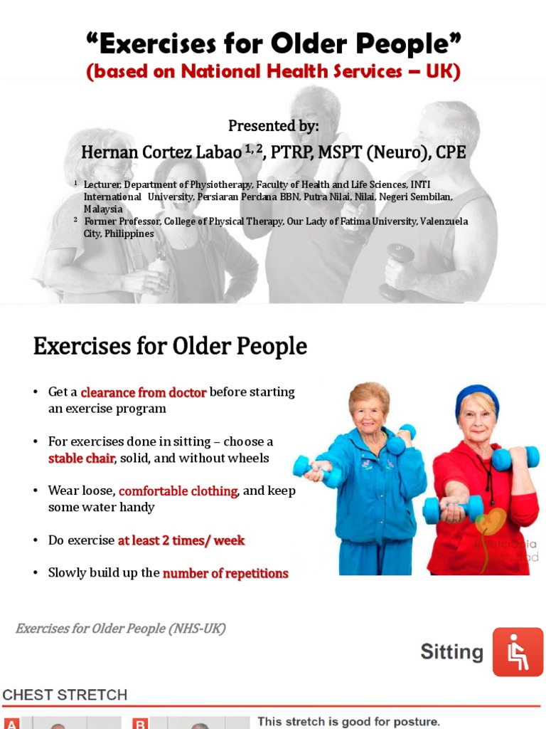 NHS Exercise Guide for Seniors | PDF | Wellness | Science & Mathematics