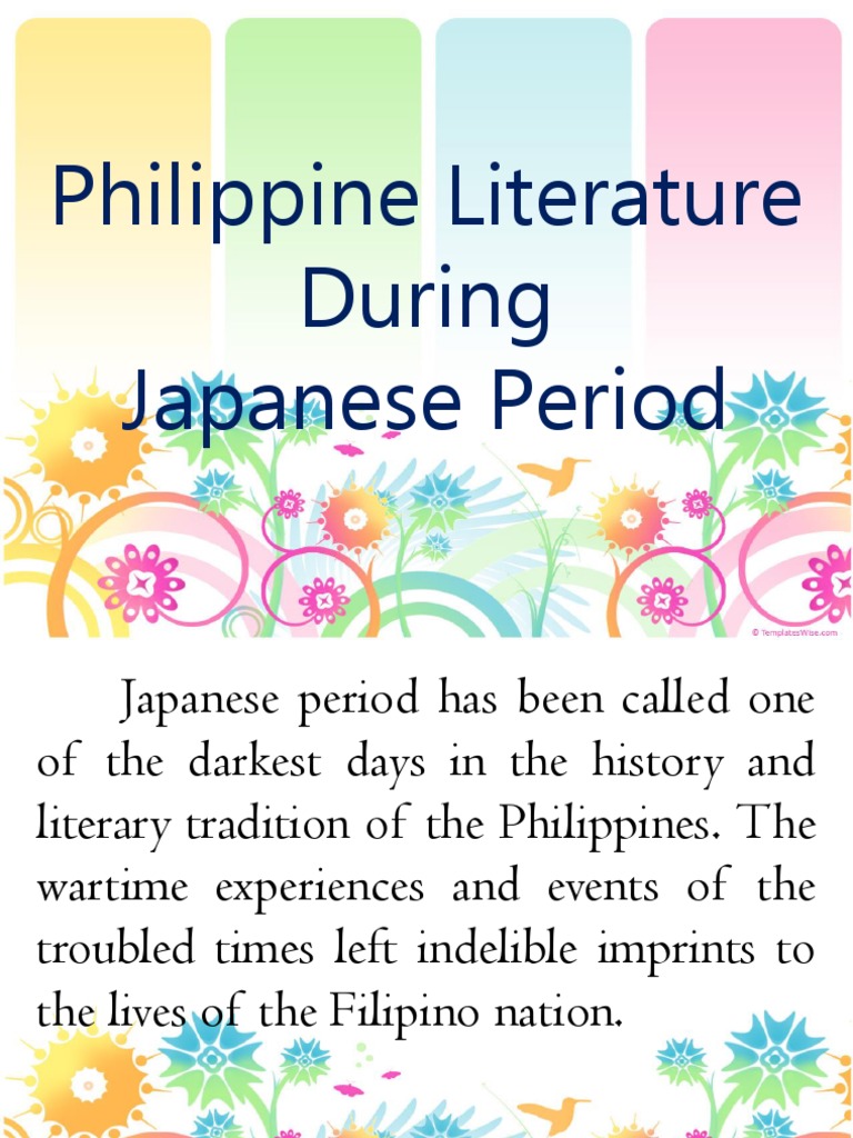 philippine literature during japanese period essay
