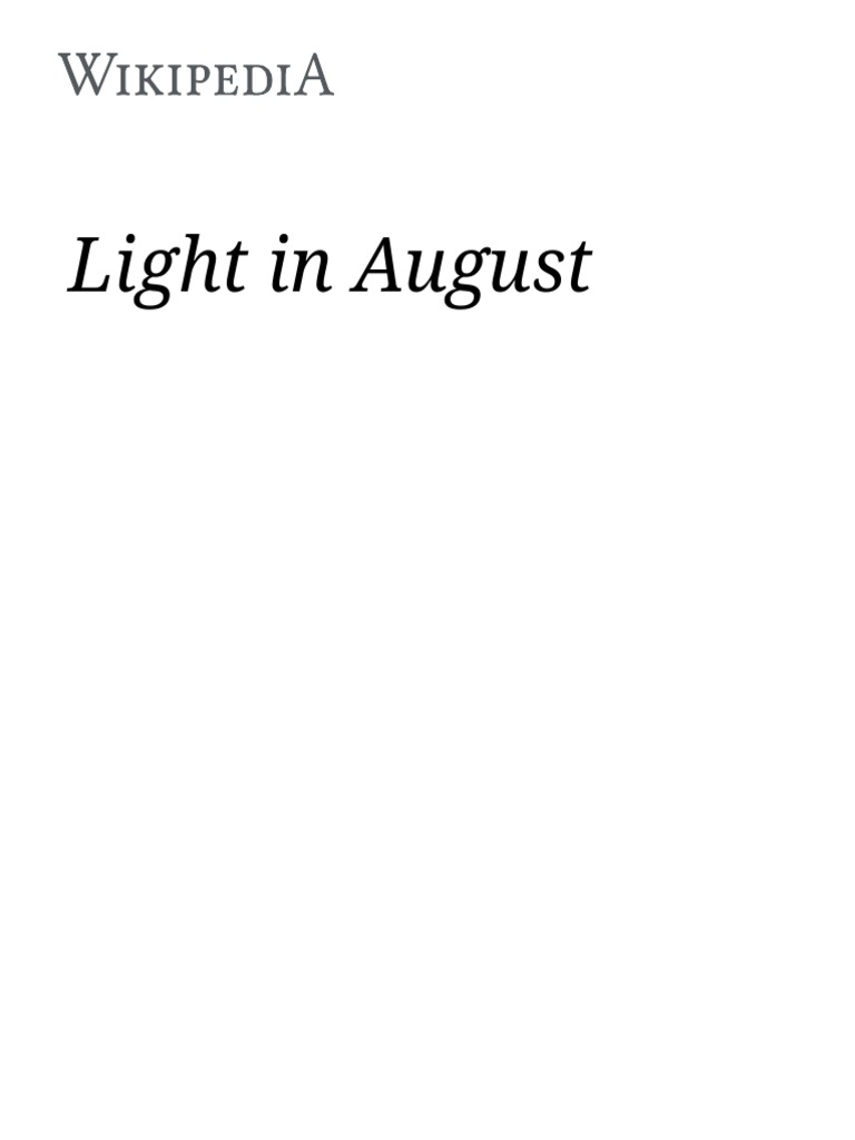 Light in August PDF