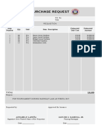 Purchase Request: Item Number Qty Unit Item Description Estimated Unit Cost Estimated Amount