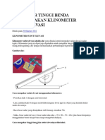 Mengukur Tinggi Benda Menggunakan Klinometer Sudut