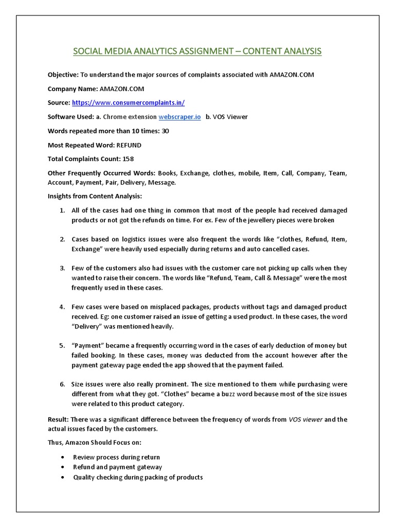 Social Media Analytics Assignment | PDF | Business