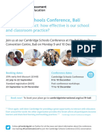 Cambridge Schools Conference, Bali: Evaluating Impact: How Effective Is Our School and Classroom Practice?