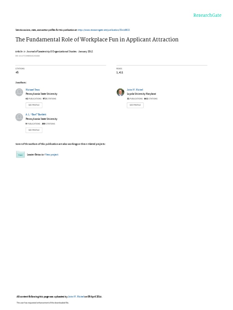 The Fundaments of Fun Workplace Policy | PDF | Job Satisfaction ...