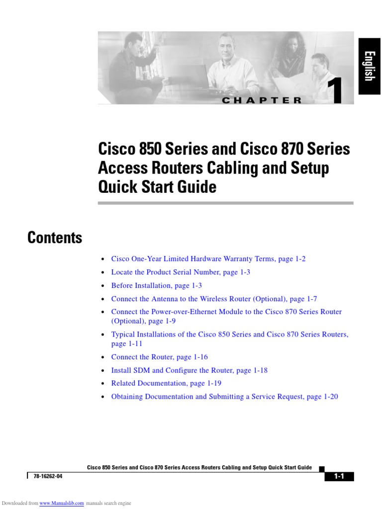 Cisco 850 Series and Cisco 870 Series Access Routers Cabling and Setup ...