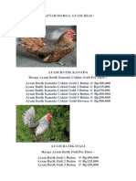 Daftar Harga Ayam Hi