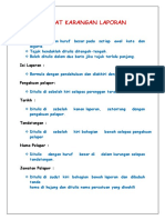 Format Karangan Laporan