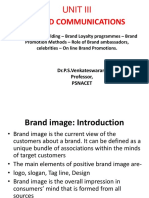 Unit 3 - Brand Image Building - Brand Loyalty Programmes