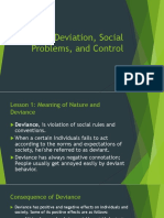 Deviation, Social Problems, and Control