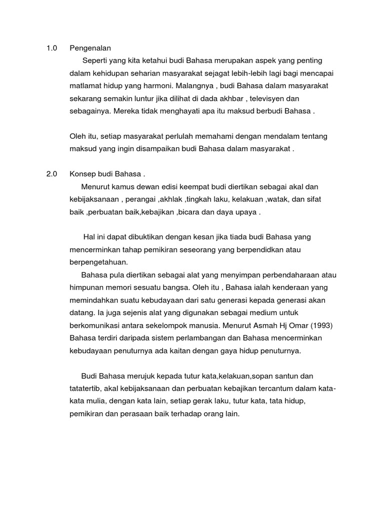 Konsep Budi Bahasa Pdf