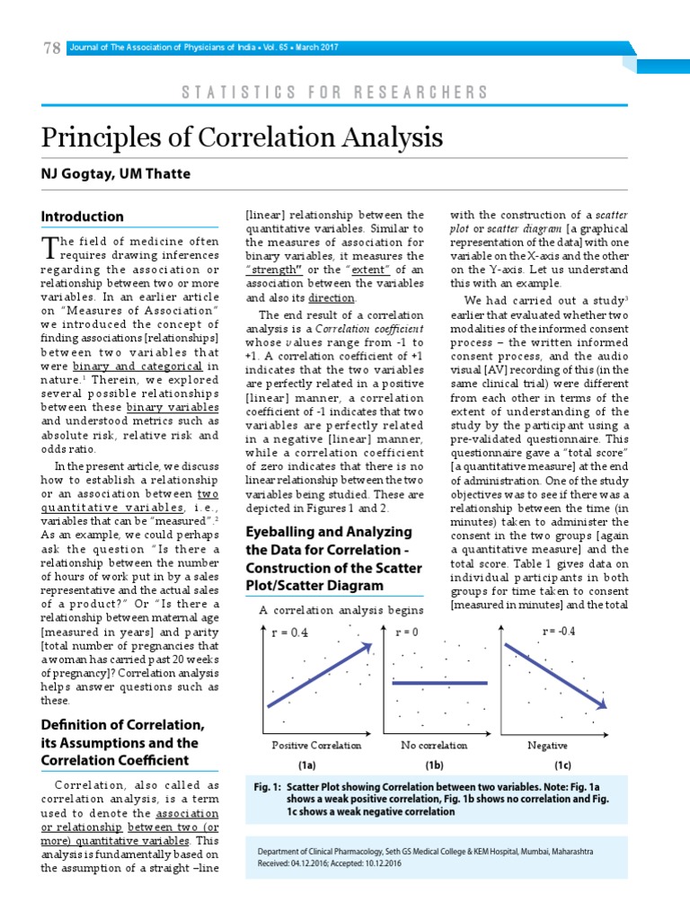 Principles of Correlation Analysis | PDF | Correlation And Dependence ...