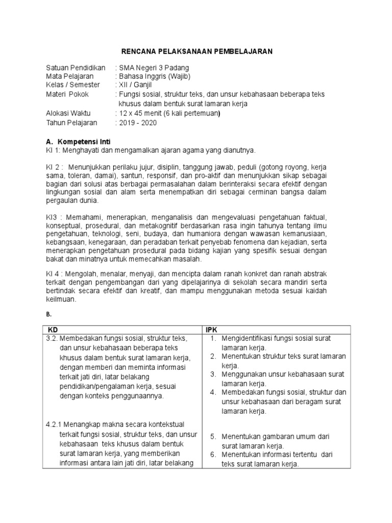 RPP Application Letter | PDF