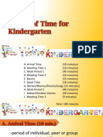 Blocks of Time For Kindergarten