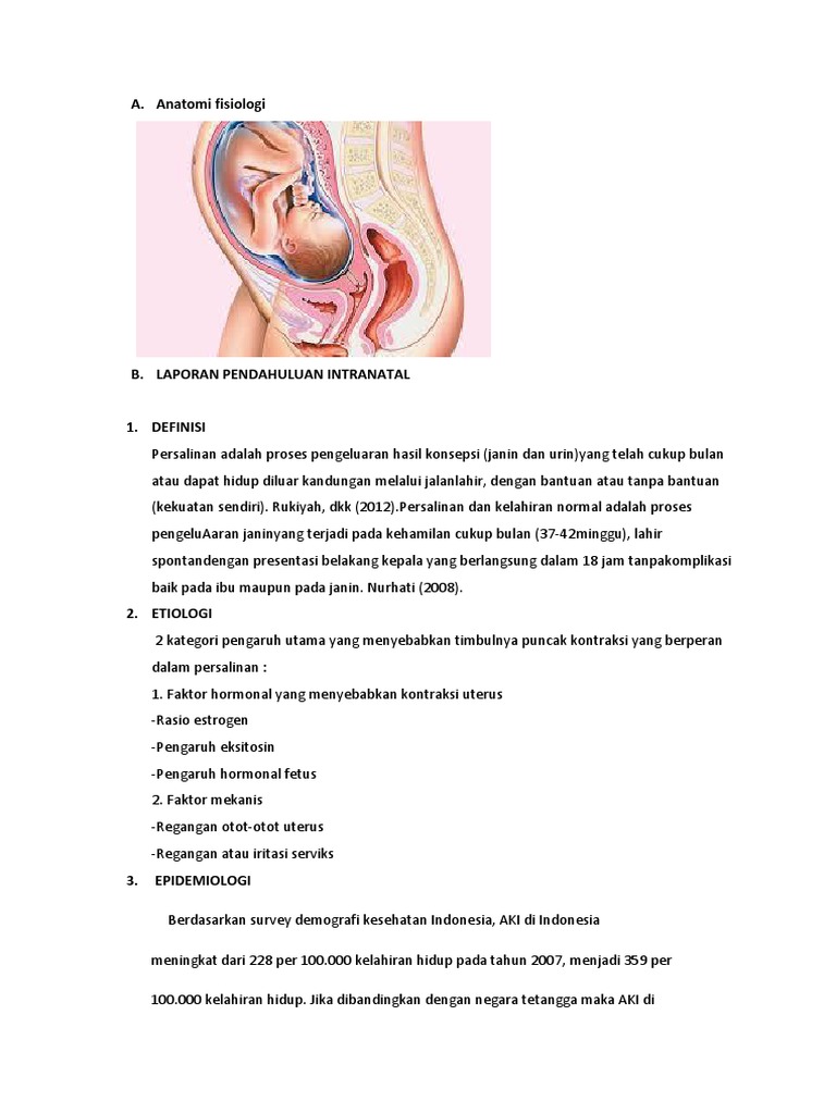 Laporan Pendahuluan Intranatal Care | PDF