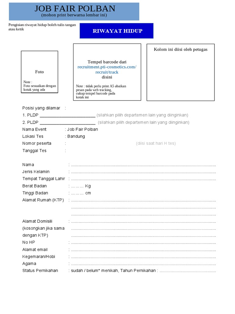 CV Paragon Job Fair Polban New PDF