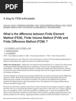 Difference Between Finite Element and Finite Different Methods