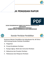Petunjuk Pengisian Rapor: Kementerian Pendidikan Dan Kebudayaan