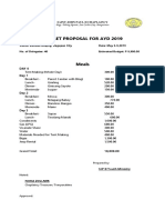 Budget Proposal For Ayd 2019: Day 0 Day 1