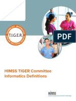 HIMSS TIGER Informatics Definitions Guide