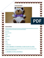 Cara Pembuatan Boneka Dar Kain Flanel