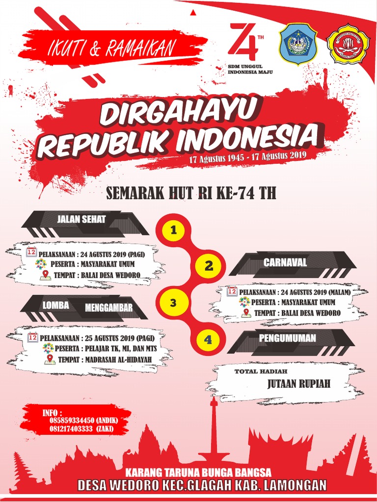 Pamflet 17 Agustus Ke 74 Gambar Ngetrend Dan Viral