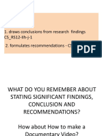 Competencies: 1. Draws Conclusions From Research Findings Cs - Rs12-Iih-J-1 2. Formulates Recommendations - Cs - Rs12-Iih-J-2