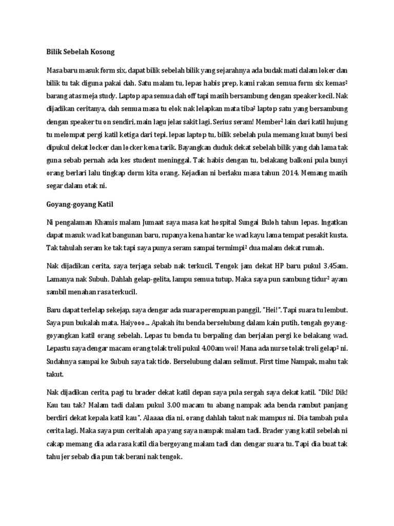 Koleksi Kisah Seram Pendek Pdf