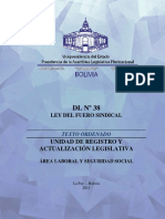 DL 38 Fuero Sindical PDF