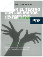 Tocar El Teatro Con Las Manos o El Teatro para Ninos de Luis Matilla PDF