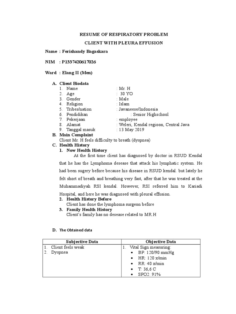 Respiratory Assessment: Pleural Effusion | PDF | Breathing | Clinical ...