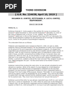 Rolando D. Cortez vs. Luz G. Cortez G.R. No. 224638, April 10, 2019