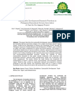 Sustainable Development Research Practices in Philippine Biomedical Devices Innovation: A Case For The Agapay Project