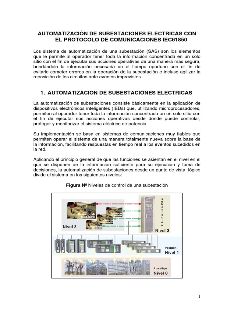 Automatización de Subestaciones IEC 61850 | PDF | Red de computadoras ...