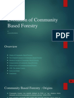 Evolution of Community Based Forestery