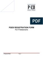 Pseb Registration Form: For Freelancers