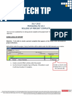 Percent Complete WBS Roll-Up Summary