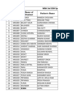 Father's Name S. No. College Roll No. Name of Student: MBA 3rd SEM Specialisation List